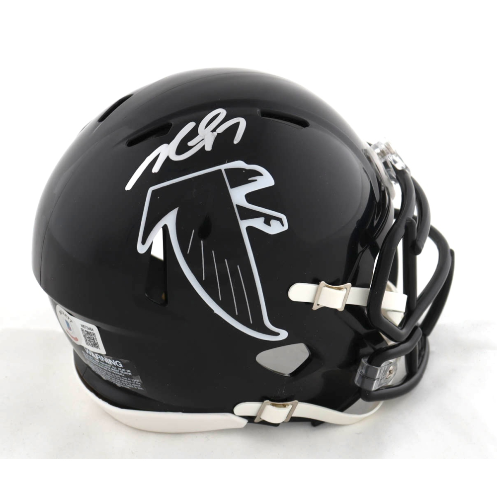 Michael Vick Signed Falcons Throwback Alternate Speed Mini Helmet (Beckett) at PristineAuction.com