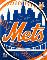 Mets 16x20 Poster Signed by (12) Mets Legends with Cookie Rojas, Roger McDowell, Willie Harris, John Gibbons (Beckett) at PristineAuction.com