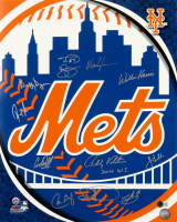 Mets 16x20 Poster Signed by (12) Mets Legends with Cookie Rojas, Roger McDowell, Willie Harris, John Gibbons (Beckett) at PristineAuction.com