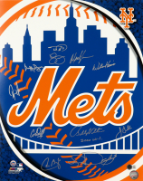 Mets 16x20 Poster Signed by (12) Mets Legends with Cookie Rojas, Roger McDowell, Willie Harris, John Gibbons (Beckett) at PristineAuction.com