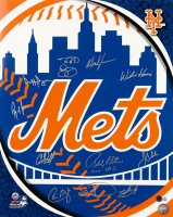 Mets 16x20 Poster Signed by (12) Mets Legends with Cookie Rojas, Roger McDowell, Willie Harris, John Gibbons (Beckett) at PristineAuction.com