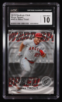 Mike Trout 2019 Stadium Club Warp Speed #WS9 (CGC 10) at PristineAuction.com