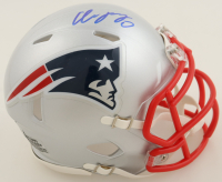 Christian Gonzalez Signed Patriots Speed Mini Helmet (Beckett) at PristineAuction.com