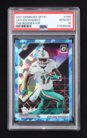 Jaylen Waddle 2021 Donruss Optic The Rookies Ice #8 #14/15 RC (PSA 10) at PristineAuction.com