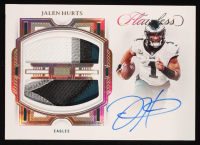 Jalen Hurts 2024 Panini National Convention Black Box / 2022 Panini Flawless Dual Patch Autographs #18 #1/1 at PristineAuction.com