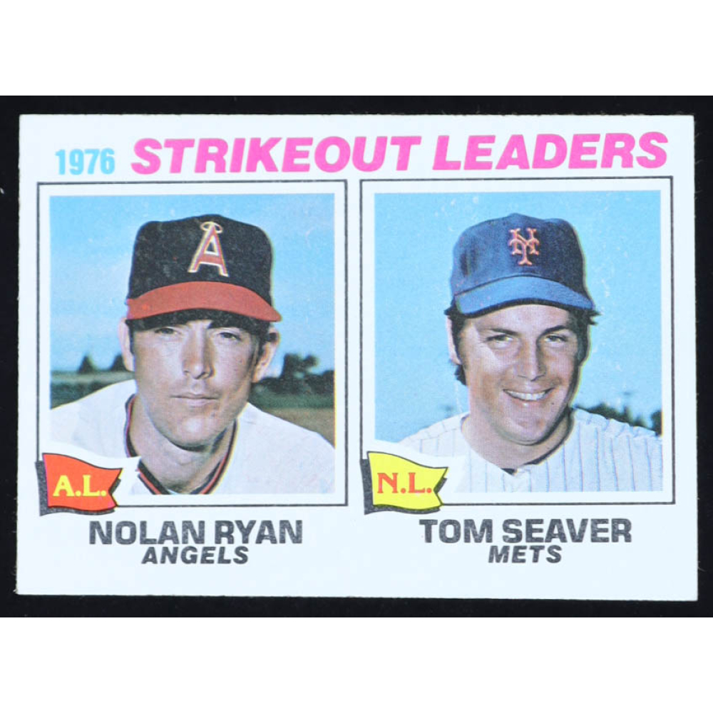 Nolan Ryan / Tom Seaver 1977 Topps #6 Strikeout Leaders at PristineAuction.com