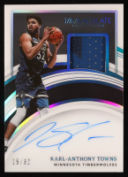 Karl-Anthony Towns 2021-22 Immaculate Collection Patch Autographs Jersey Number #56 #15/32 at PristineAuction.com