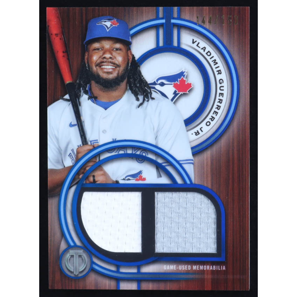 Vladimir Guerrero Jr. 2025 Topps Tribute Dual Relics Blue #DRVGJ #144/150 at PristineAuction.com