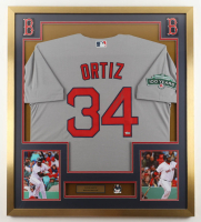 David Ortiz Signed Custom Framed Jersey Display with HOF Pin (Fanatics) at PristineAuction.com