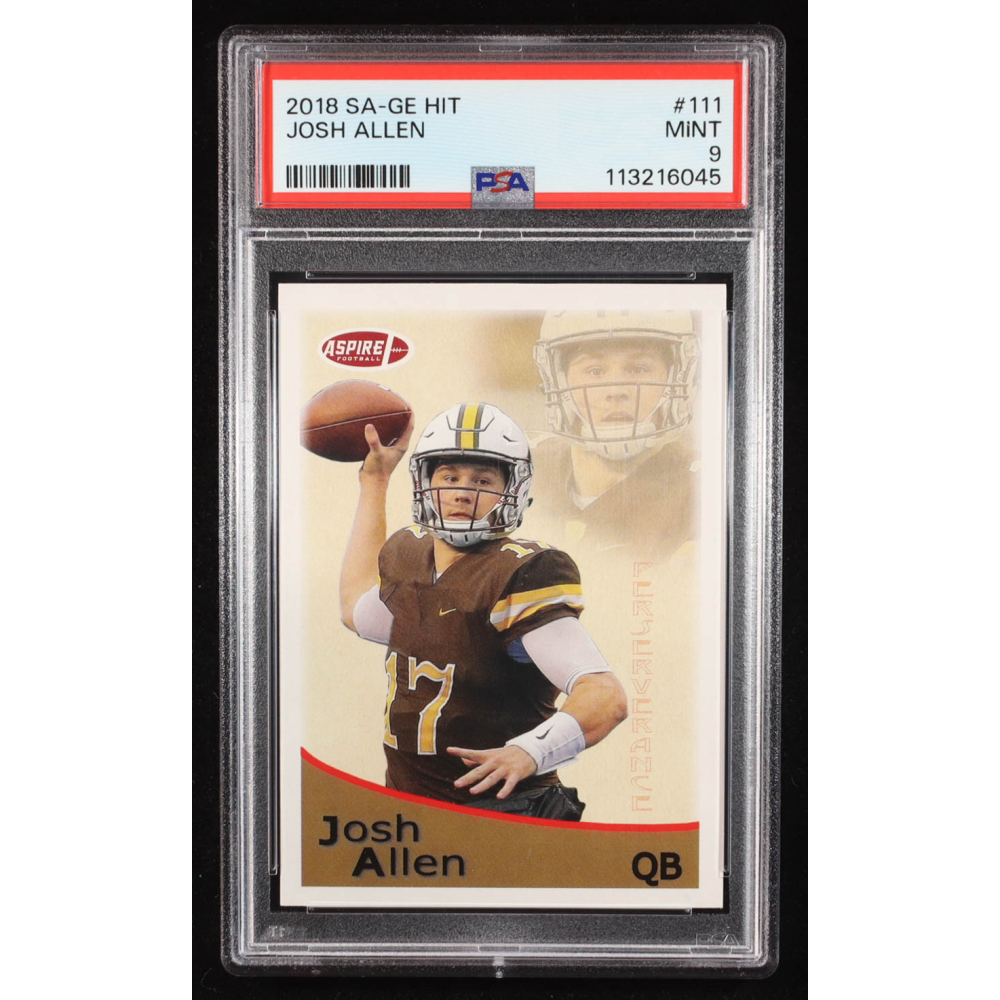 Josh Allen 2018 SAGE HIT #111 RC (PSA 9) at PristineAuction.com