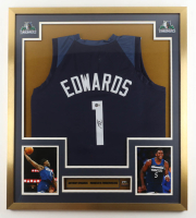 Anthony Edwards Signed Custom Framed Jersey Display with All-Star Game Pin (Beckett) at PristineAuction.com