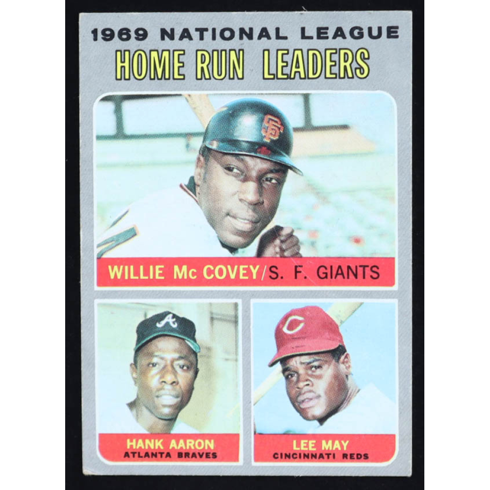 Willie McCovey / Hank Aaron / Lee May 1970 Topps #65 NL Home Run Leaders at PristineAuction.com