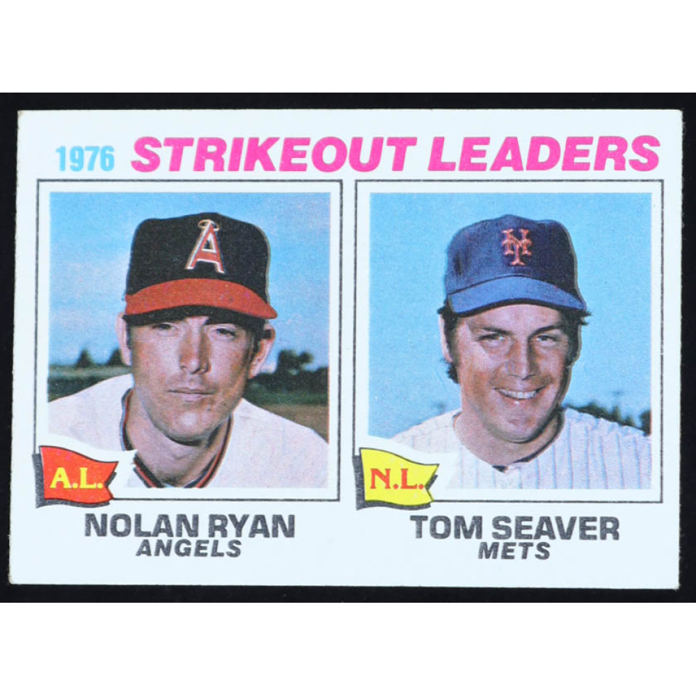 Nolan Ryan / Tom Seaver 1977 Topps #6 Strikeout Leaders at PristineAuction.com