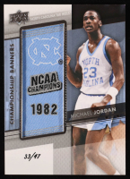Michael Jordan 2014-15 Upper Deck Lettermen Championship Banners #CBMJ #33/47 at PristineAuction.com