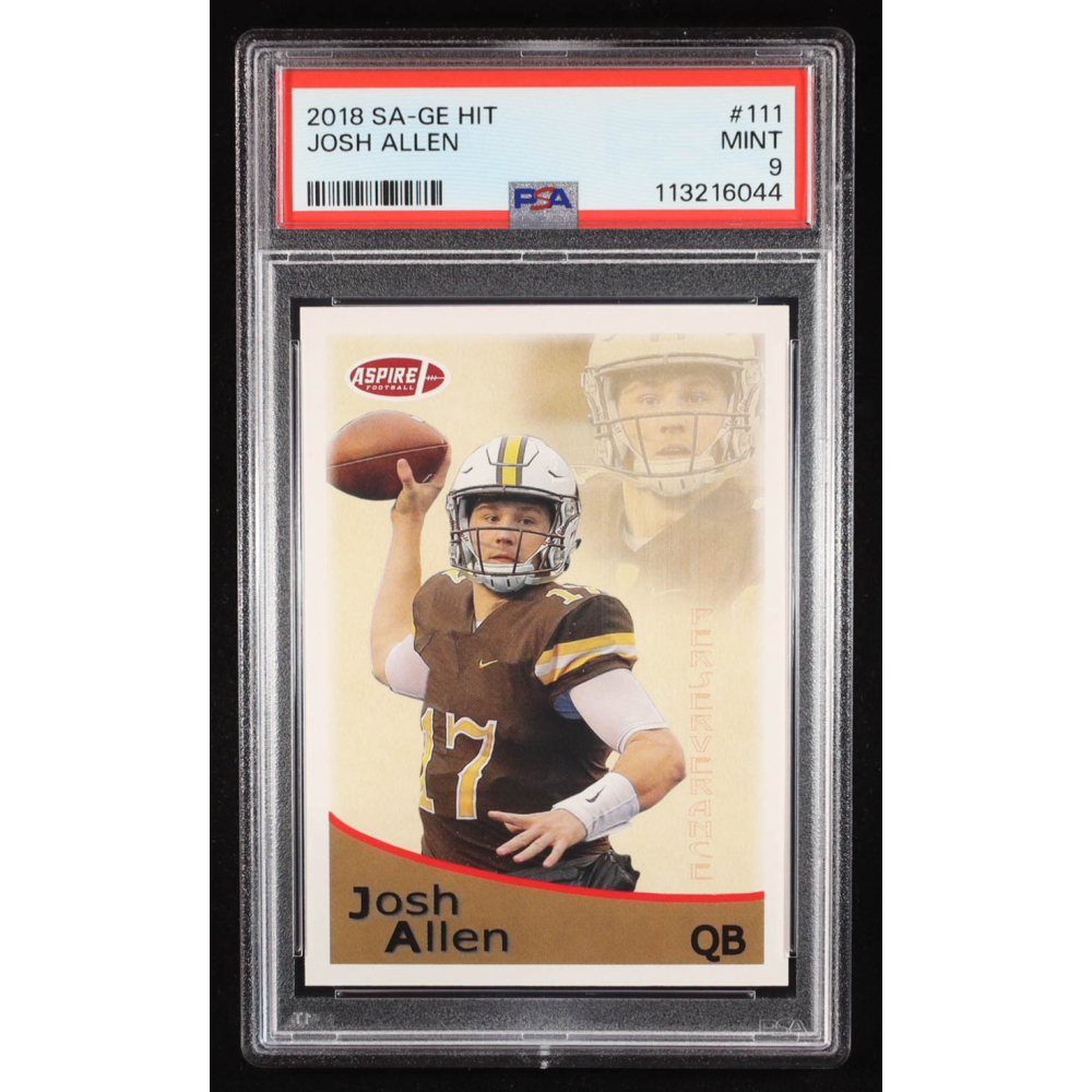 Josh Allen 2018 SAGE HIT #111 RC (PSA 9) at PristineAuction.com
