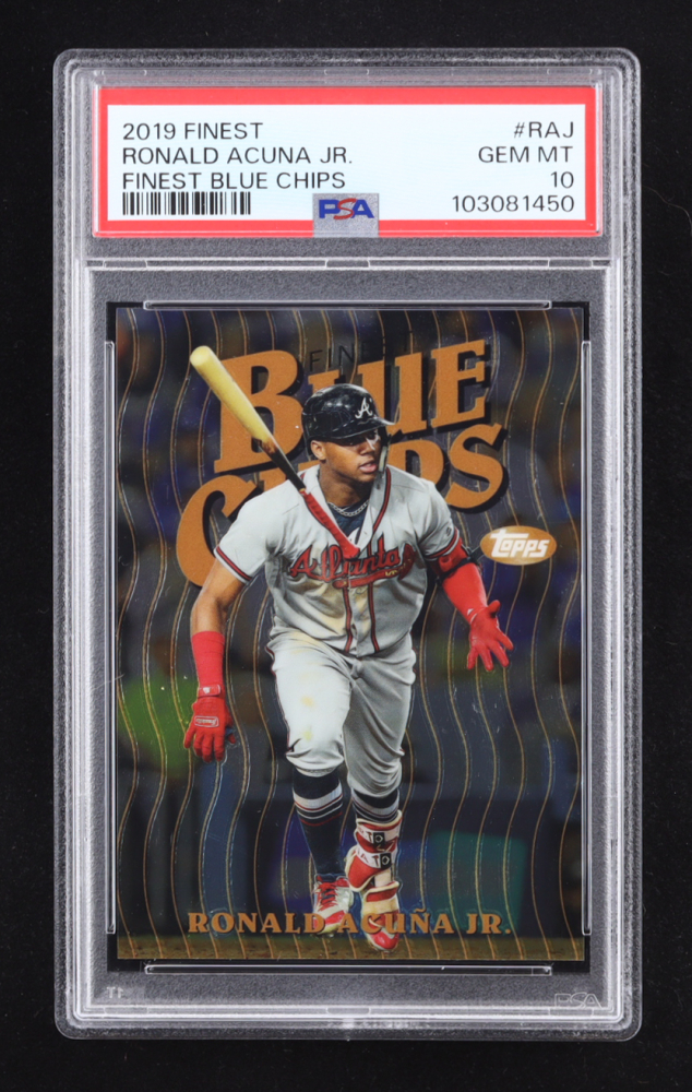 Ronald Acuna Jr. 2019 Finest Blue Chips #FBCRAJ (PSA 10)
