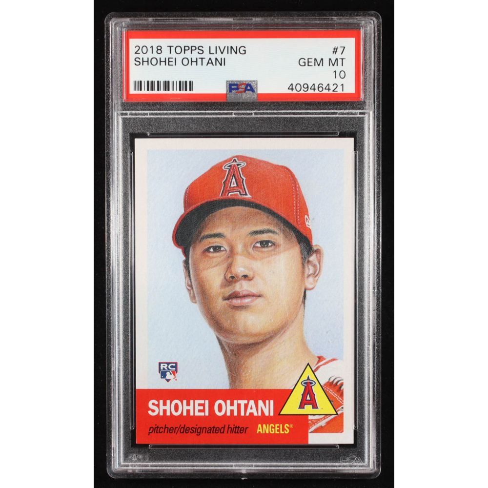 Shohei Ohtani 2018 Topps Living #7 RC (PSA 10) at PristineAuction.com