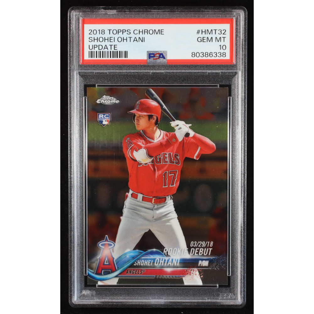 Shohei Ohtani 2018 Topps Chrome Update #HMT32 RC (PSA 10) at PristineAuction.com