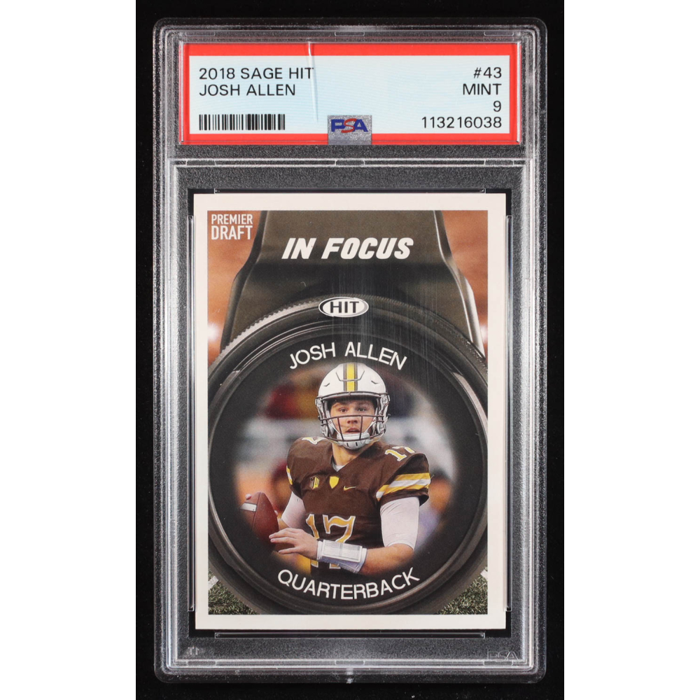 Josh Allen 2018 SAGE HIT In Focus #43 RC (PSA 9) at PristineAuction.com