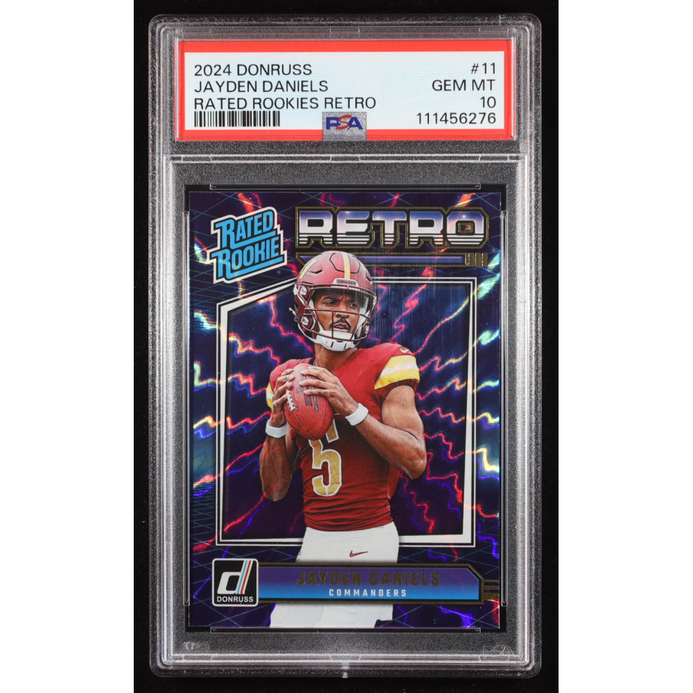 Jayden Daniels 2024 Donruss Rated Rookie Retro #11 RC (PSA 10) at PristineAuction.com