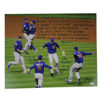 Pat Hughes Signed Cubs 16x20 Photo with Extensive Inscription (JSA) at PristineAuction.com