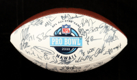 2008 Pro Bowl Logo NFL Football Signed by (64) with Adrian Peterson, Tony Romo, Larry Fitzgerald, Antonio Cromartie, Matt Hasselbeck, Mike McCarthy (Beckett) at PristineAuction.com