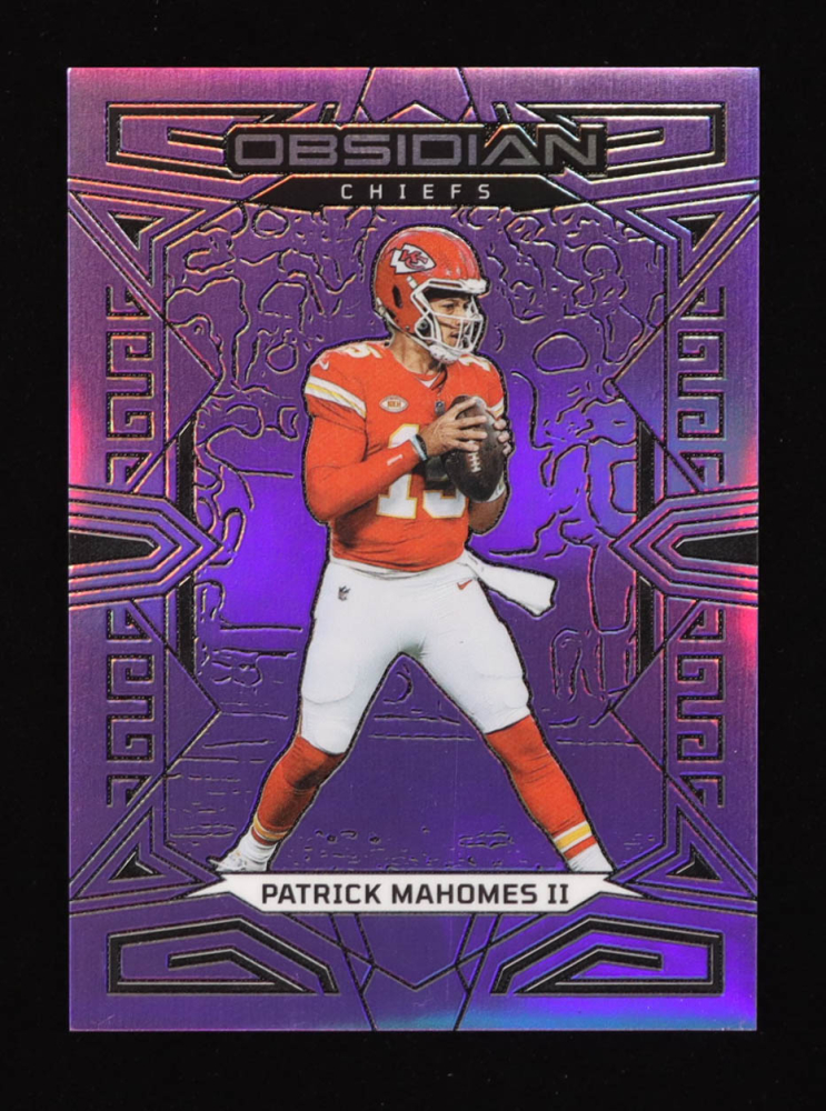 Patrick Mahomes II 2023 Panini Obsidian Electric Etch Purple Flood #49 #05/13