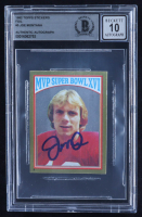 Joe Montana Signed 1982 Topps Stickers Foil #5 (BGS | Auto 10) at PristineAuction.com