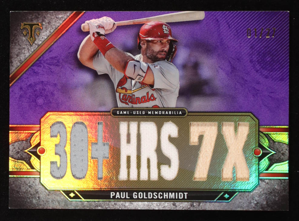 Paul Goldschmidt 2024 Topps Triple Threads Relics Amethyst #TTRPG2 #1/27