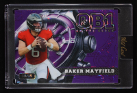 Baker Mayfield 2024 Wild Card QB1 On the Clock Purple #OCWPLBM2 #10/15 at PristineAuction.com