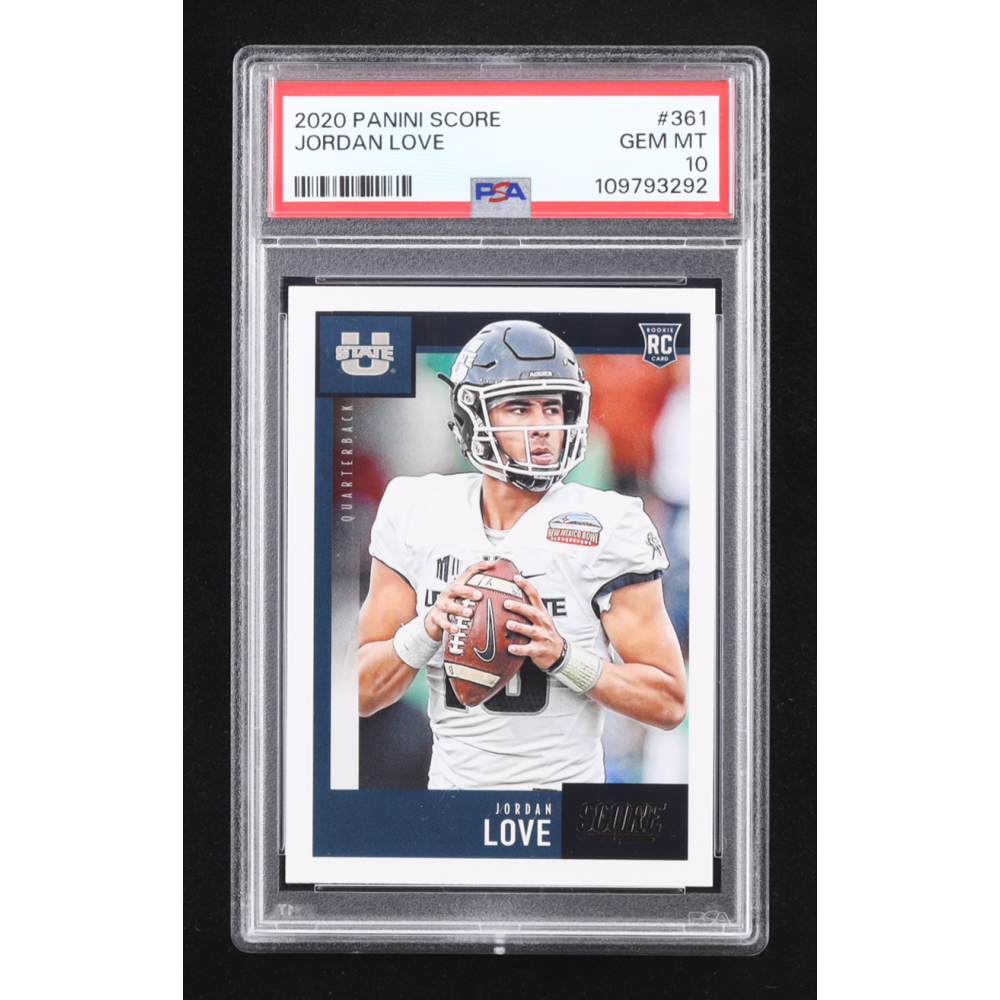 Jordan Love 2020 Panini Score #361 RC (PSA 10) at PristineAuction.com