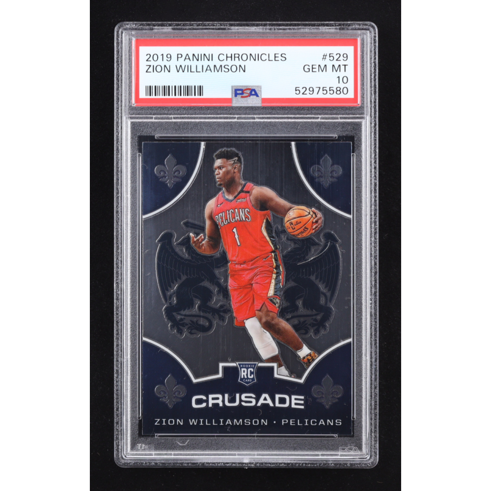 Zion Williamson 2019 Panini Chronicles Crusade #529 RC (PSA 10) at PristineAuction.com