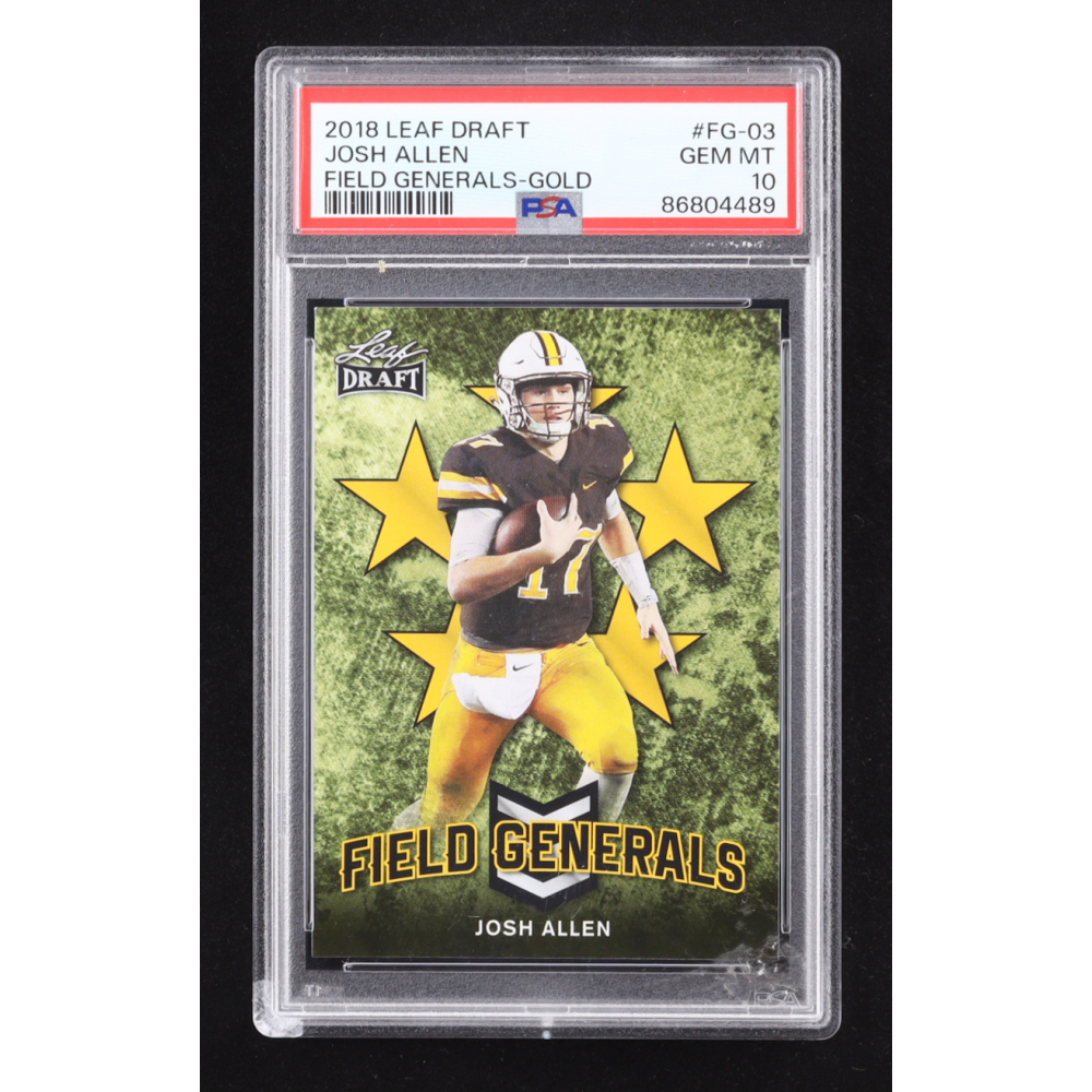 Josh Allen 2018 Leaf Field Generals #FG-03 RC (PSA 10) at PristineAuction.com