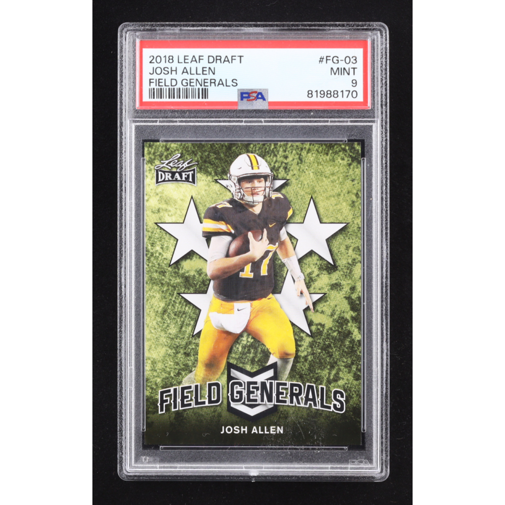 Josh Allen 2018 Leaf Field Generals #FG-03 RC (PSA 9) at PristineAuction.com