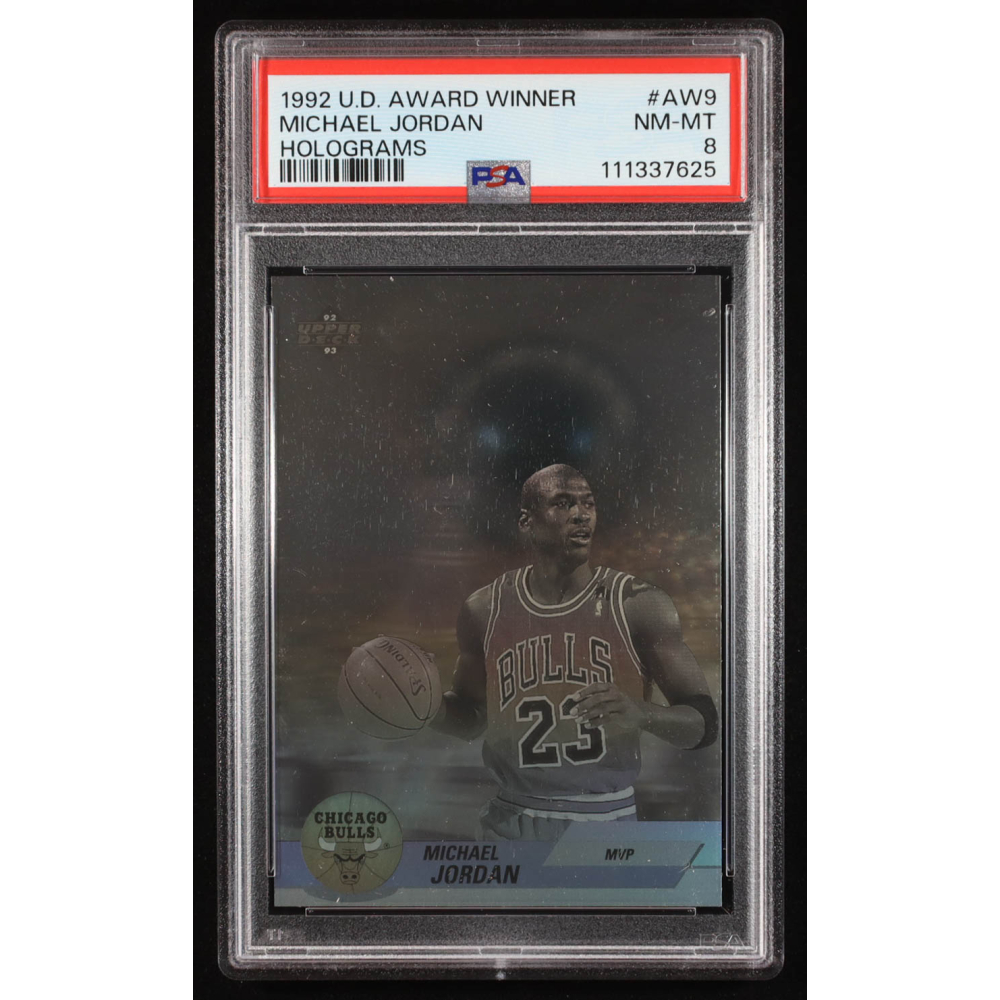 Michael Jordan 1991-92 Upper Deck Award Winner Holograms / MVP #AW9 (PSA 8) at PristineAuction.com