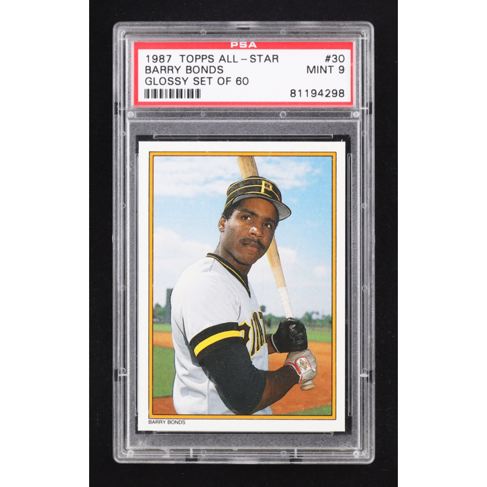 Barry Bonds 1987 Topps Glossy Send-Ins #30 RC (PSA 9) at PristineAuction.com