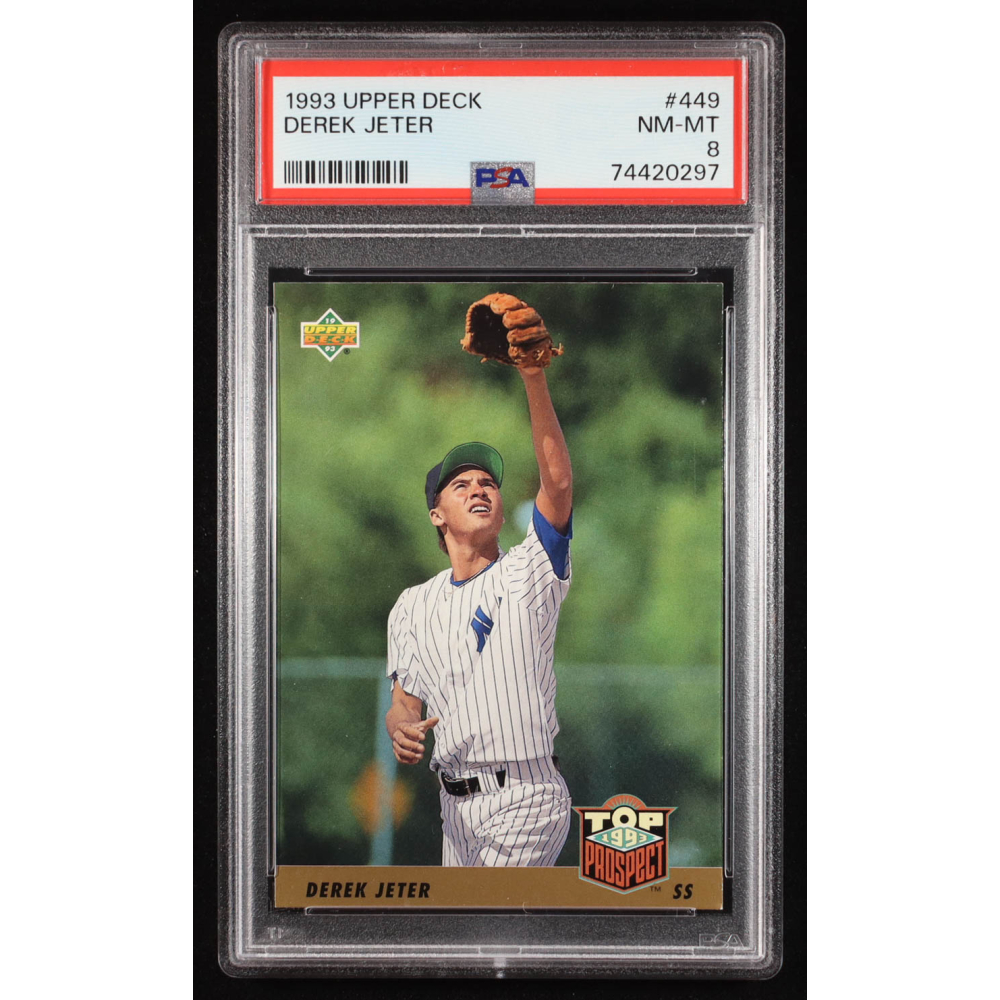Derek Jeter 1993 Upper Deck #449 RC (PSA 8) at PristineAuction.com