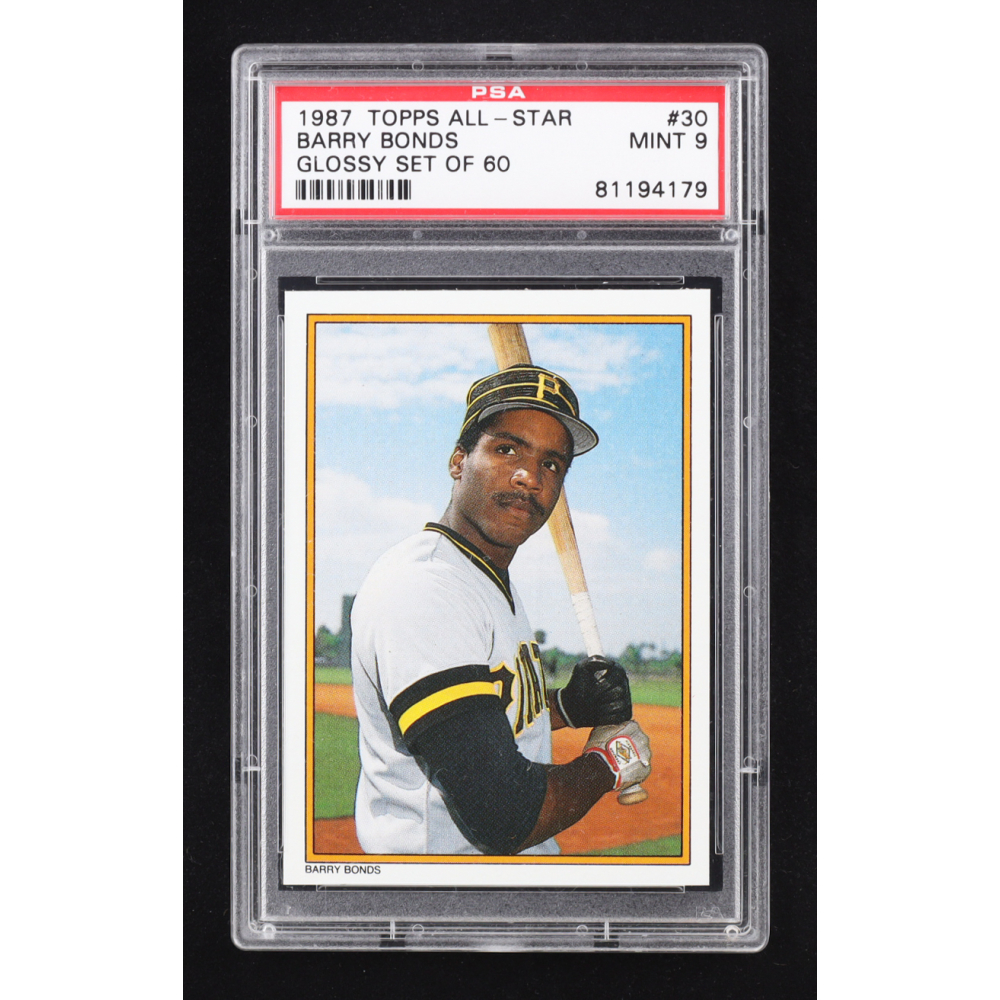Barry Bonds 1987 Topps Glossy Send-Ins #30 RC (PSA 9) at PristineAuction.com