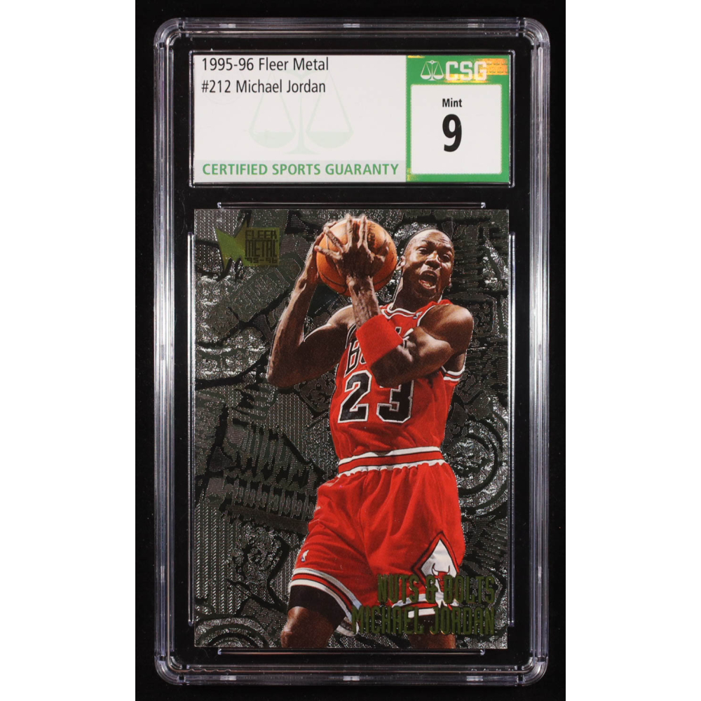 Michael Jordan 1995-96 Metal #212 NB (CSG 9) at PristineAuction.com
