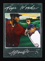 Tiger Woods: The Masters | Anthony Douglas 1/1 Original Art Card at PristineAuction.com