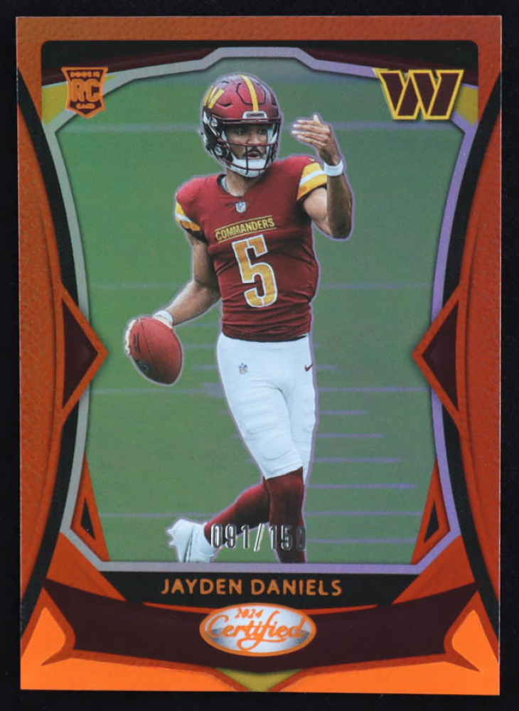 Jayden Daniels 2024 Certified Mirror Orange #102 #091/150 RC