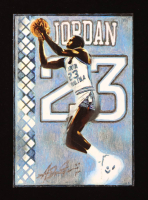 Michael Jordan (NC) #23 | Anthony Douglas 1/1 Original Art Card at PristineAuction.com