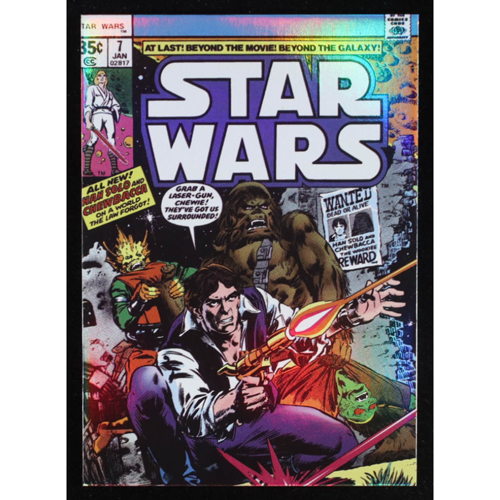 Star Wars 2024 Topps Star Wars Masterwork Marvel Comic Covers Rainbow Foil #MC2 #7 January 1978 #205/299 at PristineAuction.com