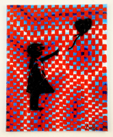 "Heartstrings #2" 2025 16" x 20" Original Painting on Canvas by Elena Vaisman | Ele2Wais (Vaisman) at PristineAuction.com