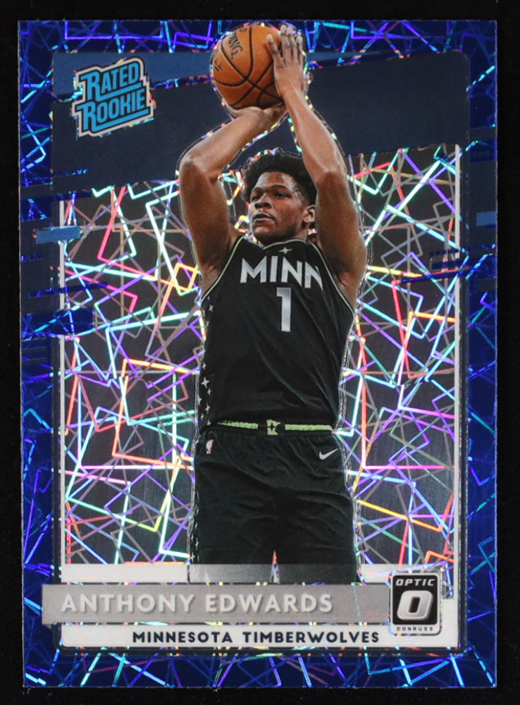 Anthony Edwards 2020-21 Donruss Optic Blue Velocity #151 RR RC