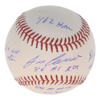 Jose Canseco Signed OML Baseball with Multiple Career Stat Inscriptions (AWM) at PristineAuction.com