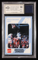 Michael Jordan 1989-90 North Carolina Collegiate Collection #14 with Game-Used Shorts Piece (BCCG 10) at PristineAuction.com