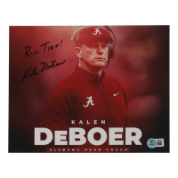 Kalen DeBoer Signed Alabama Crimson Tide 8x10 Photo Inscribed "Roll Tide!" (Beckett) at PristineAuction.com