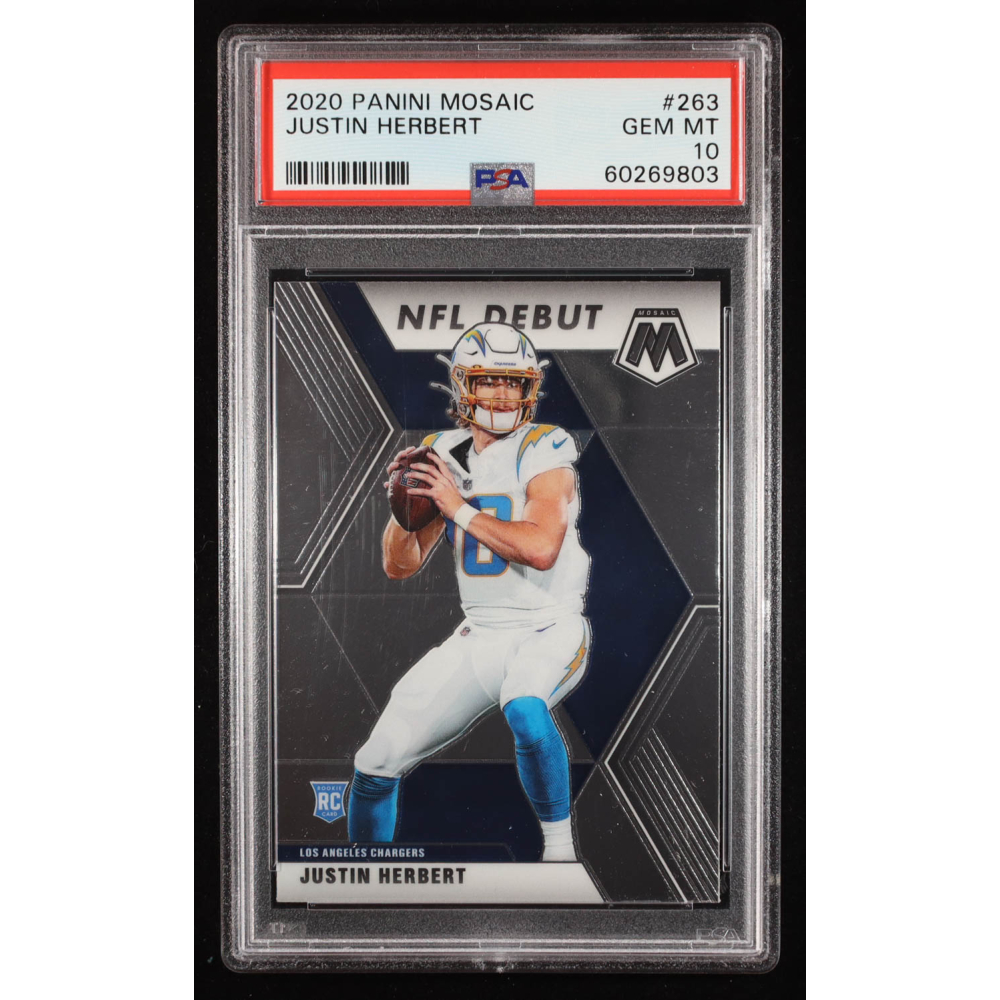 Justin Herbert 2020 Panini Mosaic #263 RC (PSA 10) at PristineAuction.com