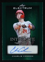 Charlie Condon 2024 Leaf Electrum Intricate Ink Green #IINCC1 RC #12/15 at PristineAuction.com